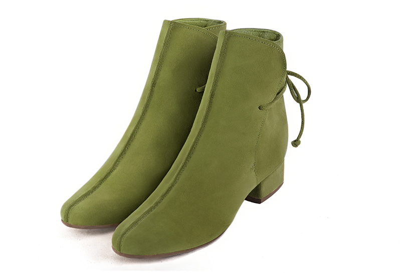 Pistachio green dress booties for women - Florence KOOIJMAN